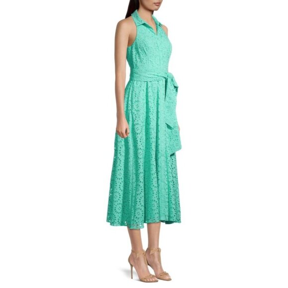 Lilly Pulitzer Chrisella Midi Shirtdress Beach Paradise Eyelet Womens Size 10 - Picture 4 of 13